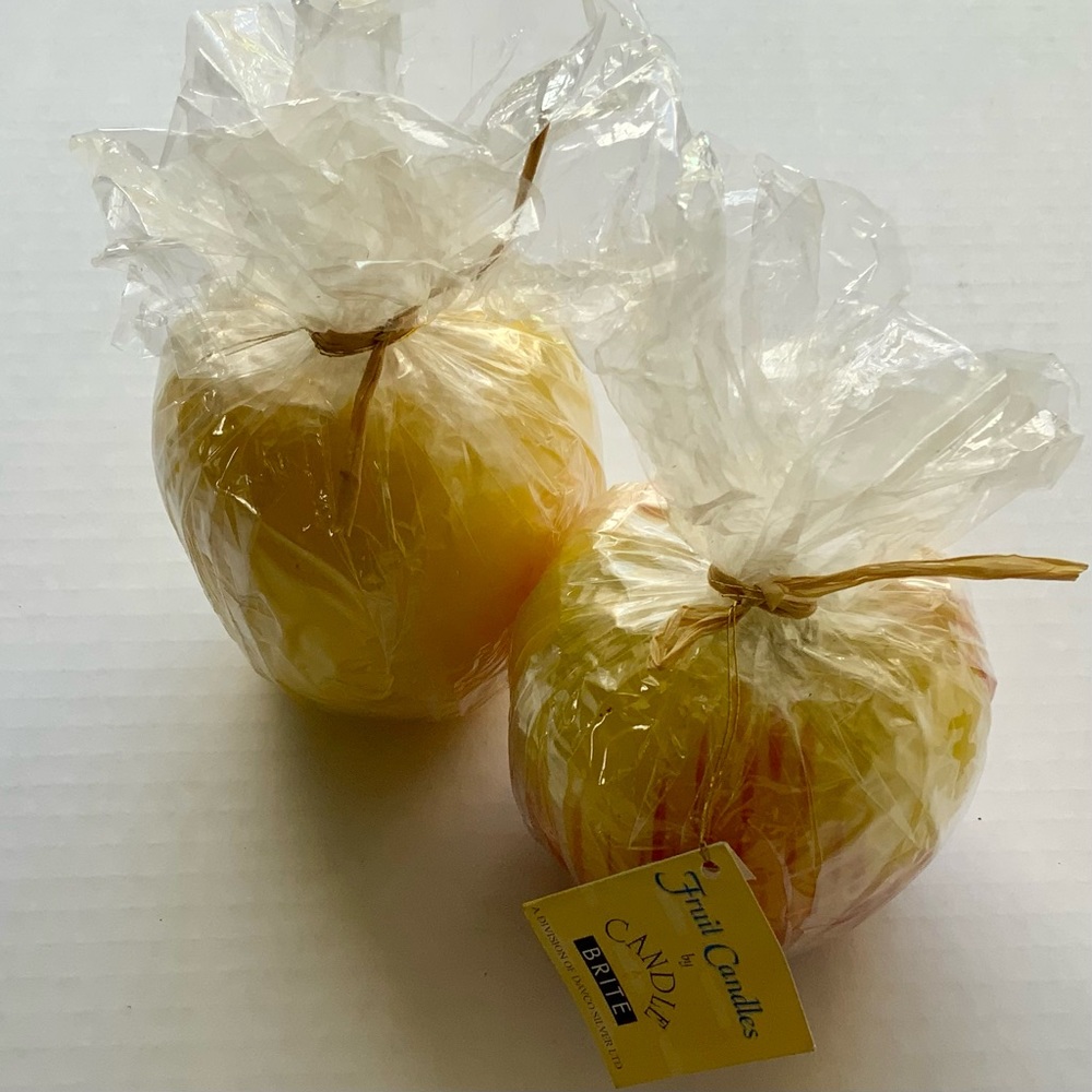Apple Shaped Candles, Set of 2, Realistic Looking